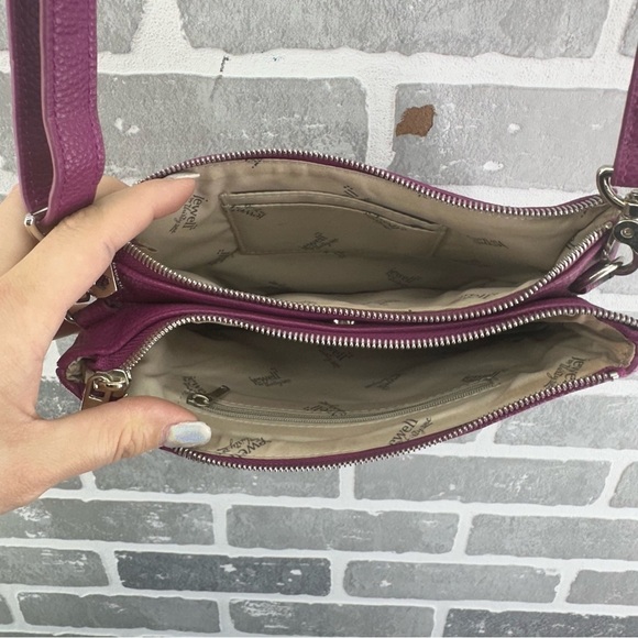 Thirty One Jewell Magenta Vegan Leather Crossbody Shoulder Bag Purse - Picture 4 of 8